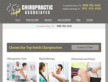 Tablet Screenshot of chiropracticparistexas.com